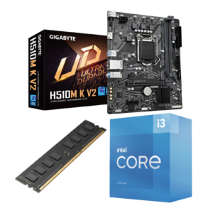 Combo Mother Gigabyte H510M K V2 + Intel Core i3 10105 + 8gb