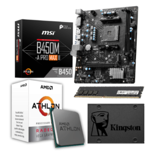 Combo - Mother Msi B450M-A Pro Max II + Procesador AMD Athlon 3000G + 8Gb + SSD de 240Gb