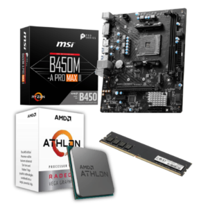 Combo - Mother Msi B450M-A Pro Max II + Procesador AMD Athlon 3000G + 8Gb
