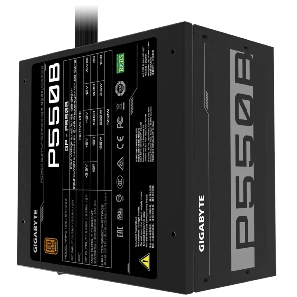 Fuente de Alimentación Gigabyte P550B. 550W. 80 Plus Bronce. - Imagen 4