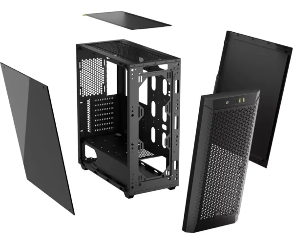 Gabinete Gamer con Fuente Corsair 480T TG Mid-Tower Black + Fuente CX550 550W 80+ Bronze - Imagen 5