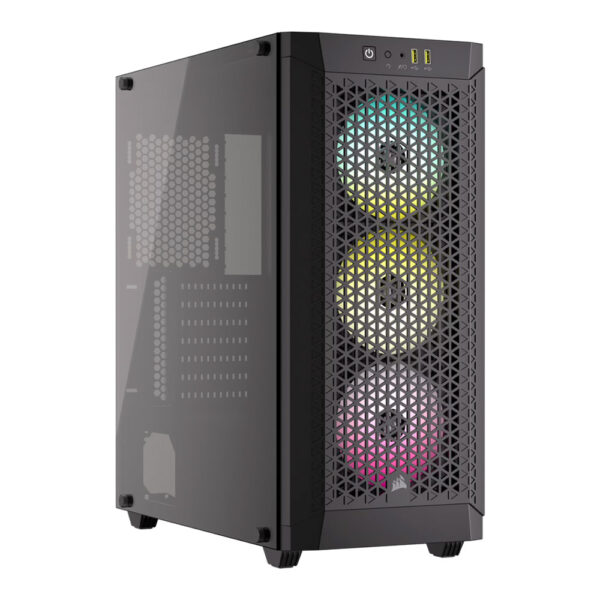 Gabinete Gamer con Fuente Corsair 480T TG Mid-Tower Black + Fuente CX550 550W 80+ Bronze - Imagen 3
