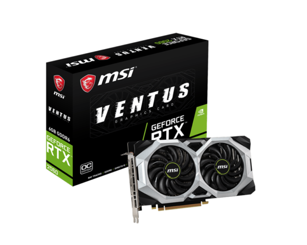 Placa De Video MSI GeForce RTX 2060 Ventus GP OC 6GB