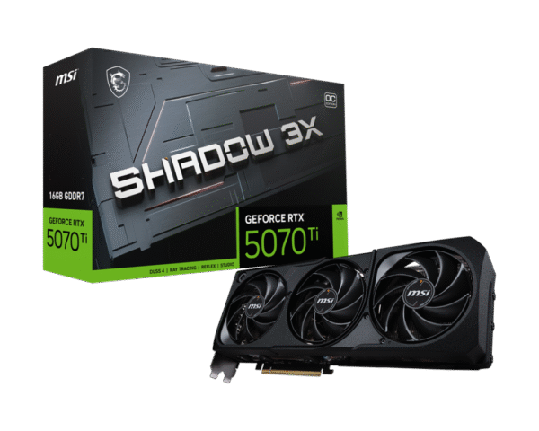 Placa De Video MSI GeForce RTX 5070 Ti Shadow 3X OC, 16GB GDDR7
