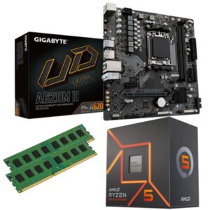 Combo - Mother Gigabyte  A620M H DDR5. Socket AM5+ AMD Ryzen 5 7600 + Memoria de 16Gb DDR5